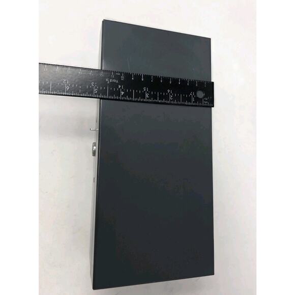 Mid Century Metal Money Box Vintage Grey Mold Master 10x5x3 No Key - Picture 12 of 13